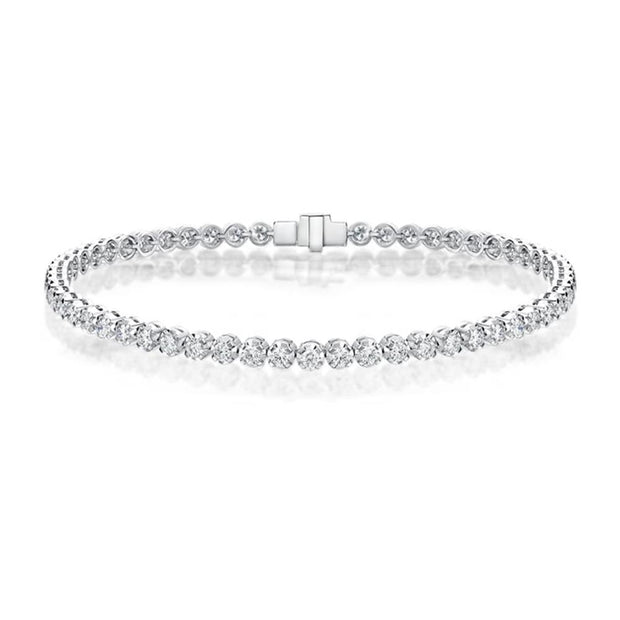 Gold Faceted Line Bracelet 1ctw approx.
