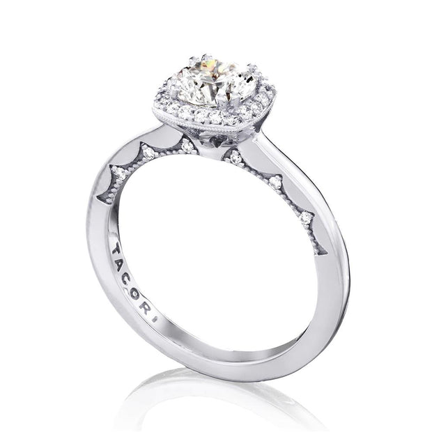 Round with Cushion Bloom Engagement Ring