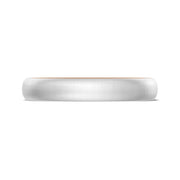 Classic Two-Tone Rounded Wedding Band in Satin Finish