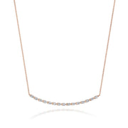 Pear Diamond Necklace in 18k Rose Gold