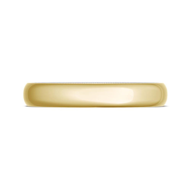 Classic Two-Tone Rounded Wedding Band in High Polish