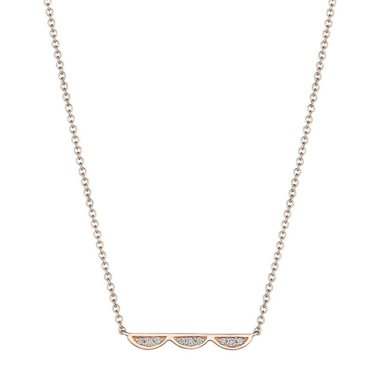 Closed Crescent Diamond Necklace - Petite