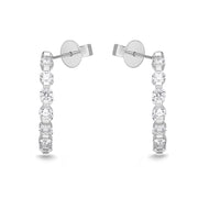 Precious Prong Theme (angled pin post) Round Hoops