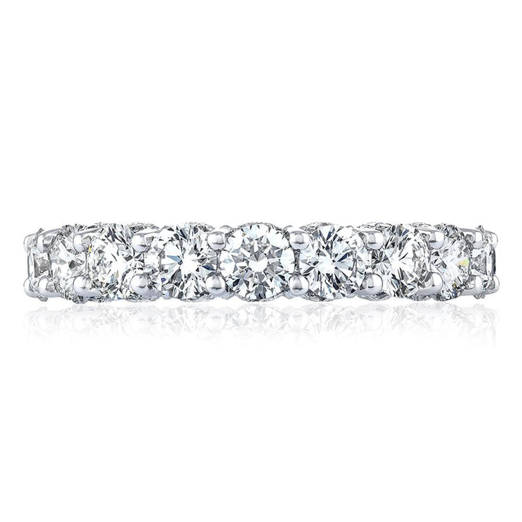 Classic Two-Tone Flat Wedding Band in Brushed Finish