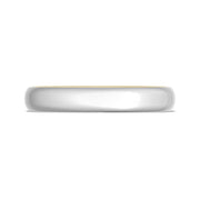 Classic Two-Tone Rounded Wedding Band in High Polish