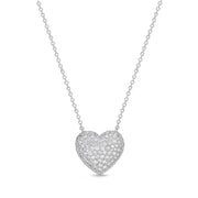 Pave Heart Necklace 1ctw approx.