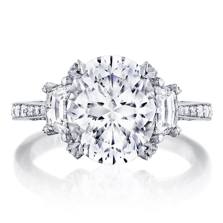 Oval 3-Stone Engagement Ring