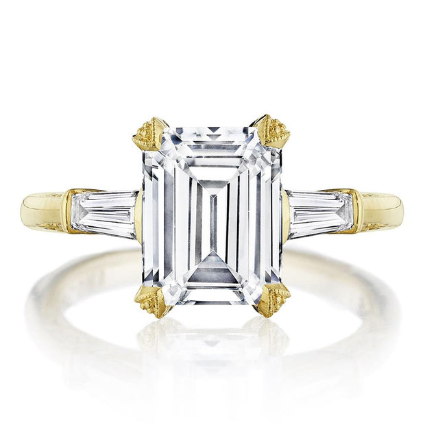 Emerald 3-Stone Engagement Ring