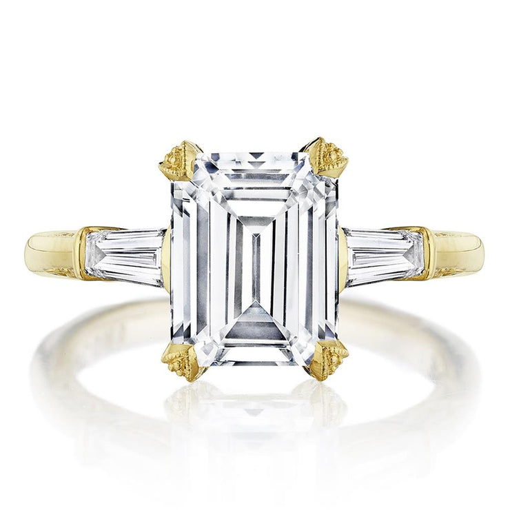 Emerald 3-Stone Engagement Ring