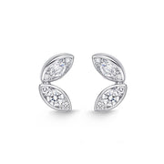 Vintage Petal Diamond Studs .60ctw approx.