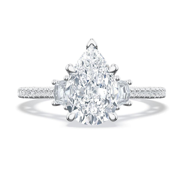 Pear 3-Stone Engagement Ring