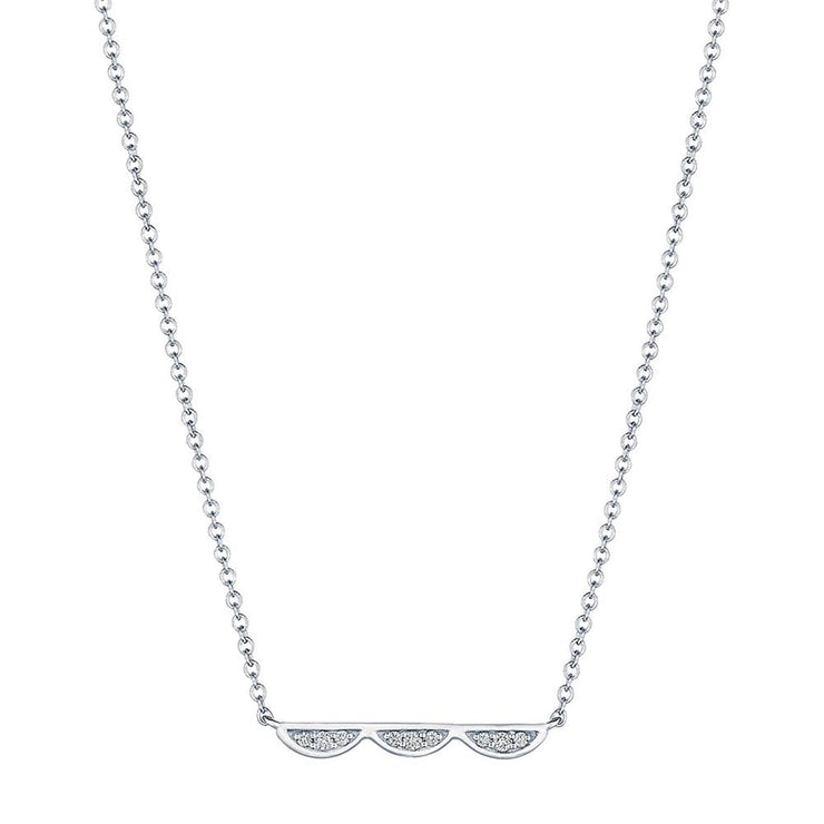 Closed Crescent Diamond Necklace - Petite