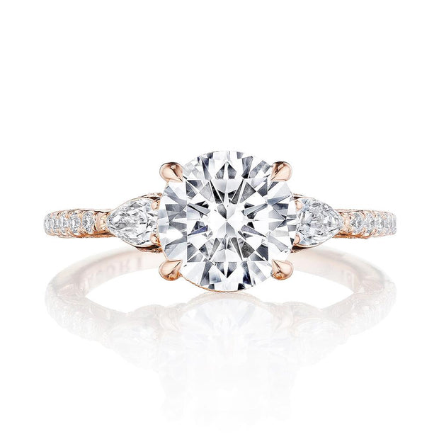 Round 3-Stone Engagement Ring