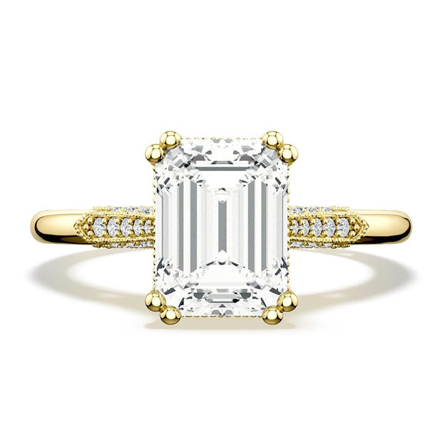 Emerald Solitaire Engagement Ring