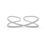 Open Flex Crisscross Diamond Bangle 1.50ctw approx.