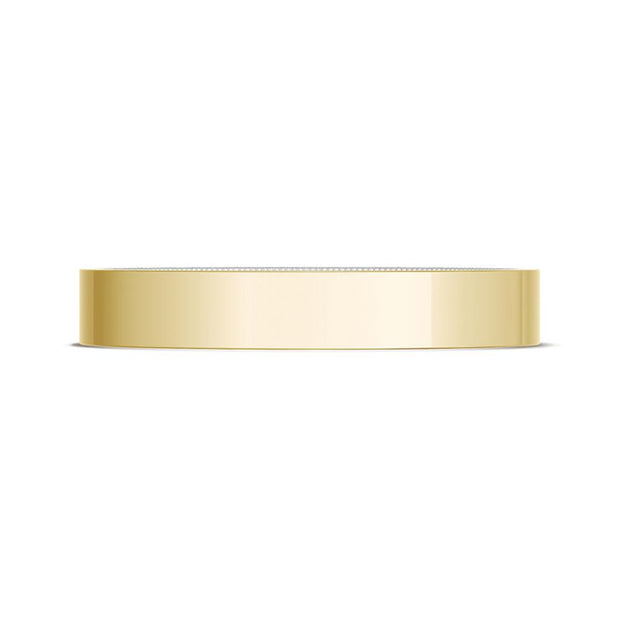 Classic Two-Tone Flat Wedding Band in High Polish
