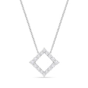 Diamond Offset Square Necklace 1ctw approx.
