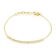 Pear Diamond Bracelet in 18k Yellow Gold