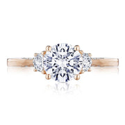 Round 3-Stone Engagement Ring