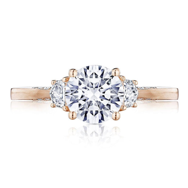 Round 3-Stone Engagement Ring