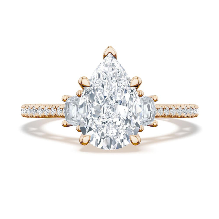 Pear 3-Stone Engagement Ring