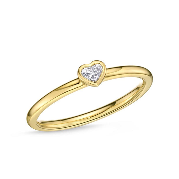 Heart Shape Petite Stackable Band .11ctw approx.