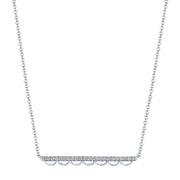 Open Crescent Diamond Necklace