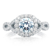 Round with Cushion Bloom Engagement Ring