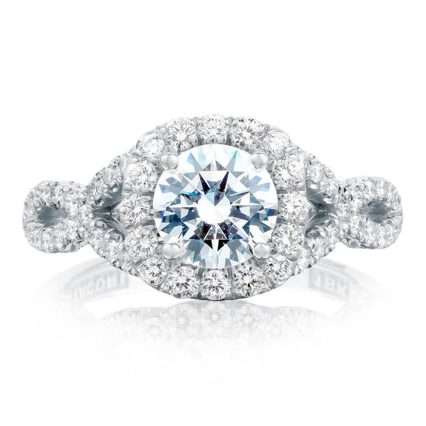 Round with Cushion Bloom Engagement Ring