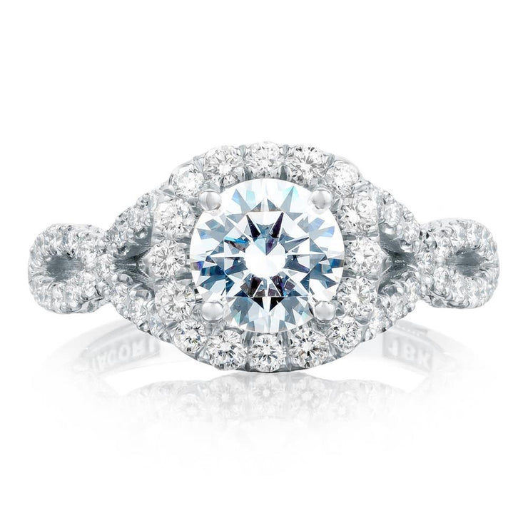 Round with Cushion Bloom Engagement Ring