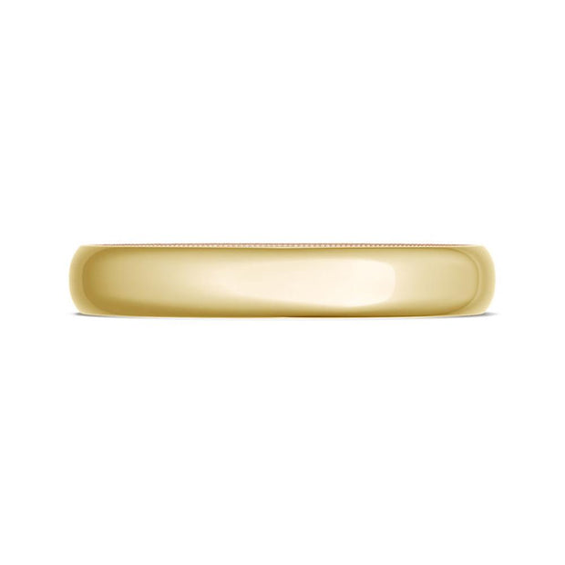 Classic Two-Tone Rounded Wedding Band in High Polish