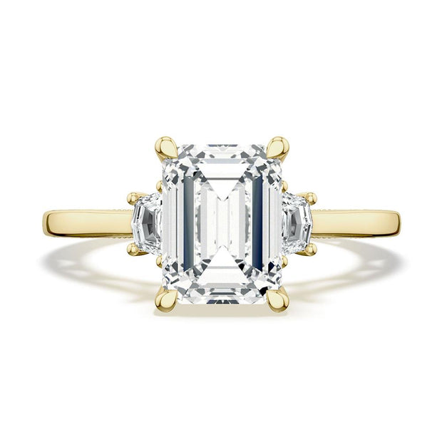 Emerald 3-Stone Engagement Ring