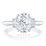 Oval 3-Stone Engagement Ring