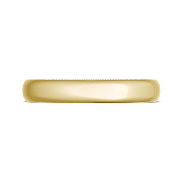 Classic Two-Tone Rounded Wedding Band in High Polish