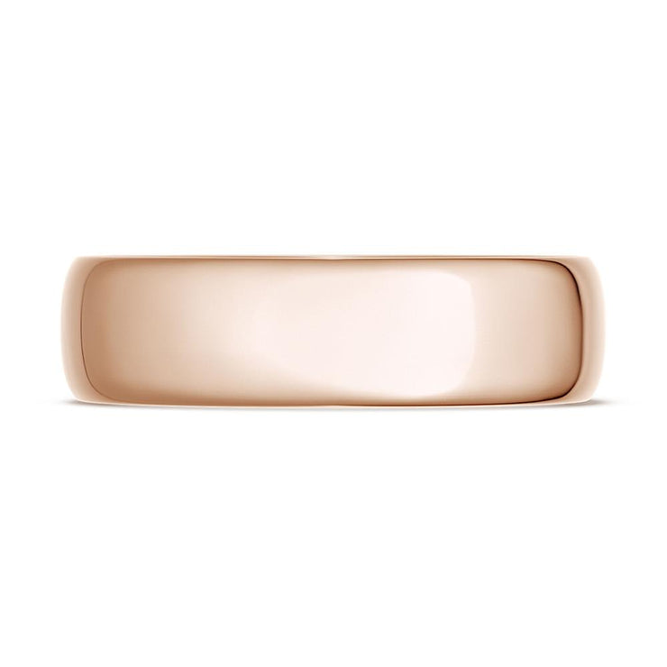 Classic Rounded in High Polish Finish Wedding Band
