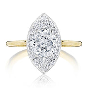 Round, Marquise Bloom Engagement Ring