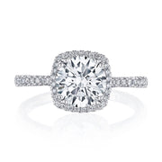 Round with Cushion Bloom Engagement Ring