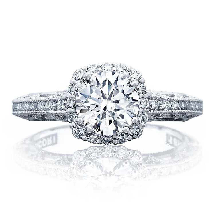 Round with Cushion Bloom Engagement Ring