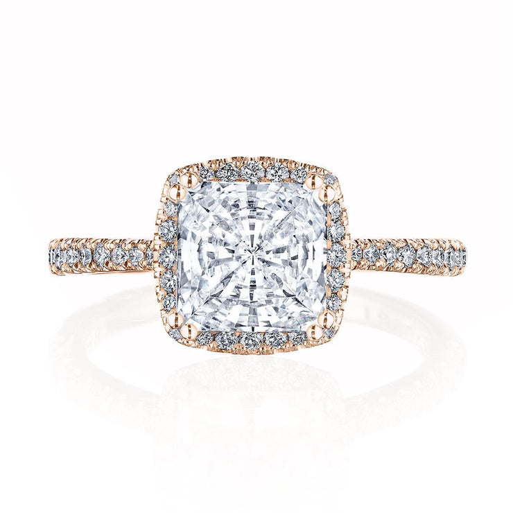 Princess with Cushion Bloom Engagement Ring
