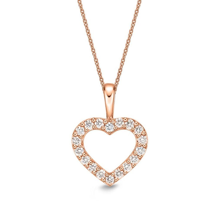 Open Heart Pendant .15ctw approx.
