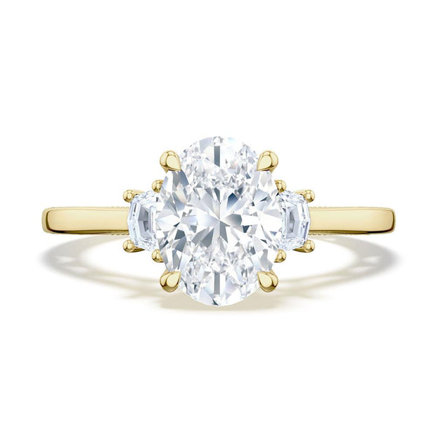 Oval 3-Stone Engagement Ring