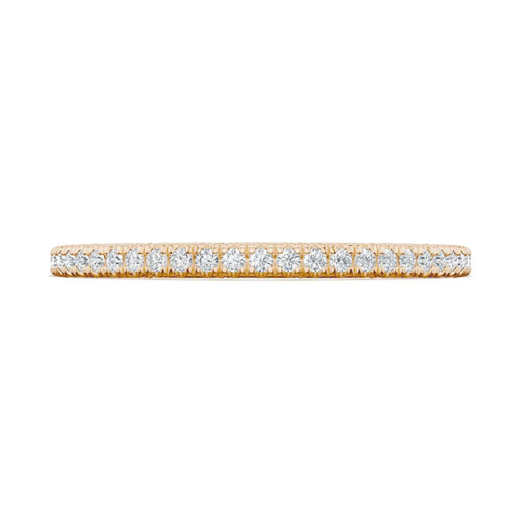 French Pavé Diamond Wedding Band