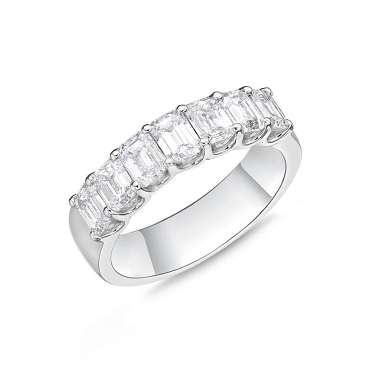 Geo Arts 7 Stone Emerald-Cut Band 2ctw approx. (min)