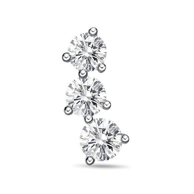 3-Stone Right Side Single Climber 0.75ctw approx.