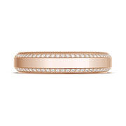Bevel Edge Diamond Wedding Band in High Polish - 5mm