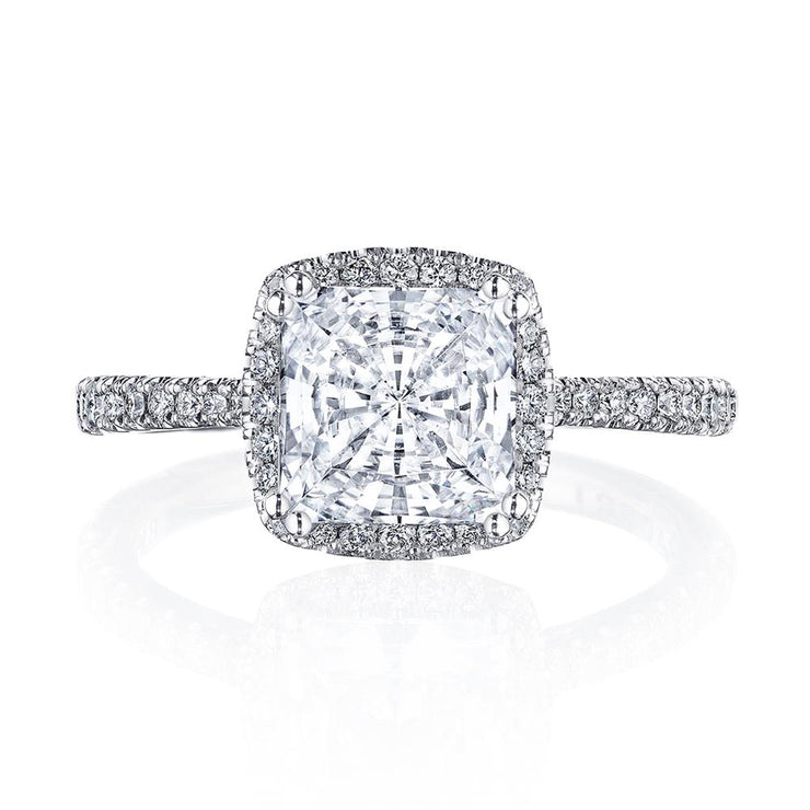Princess with Cushion Bloom Engagement Ring