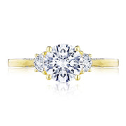 Round 3-Stone Engagement Ring
