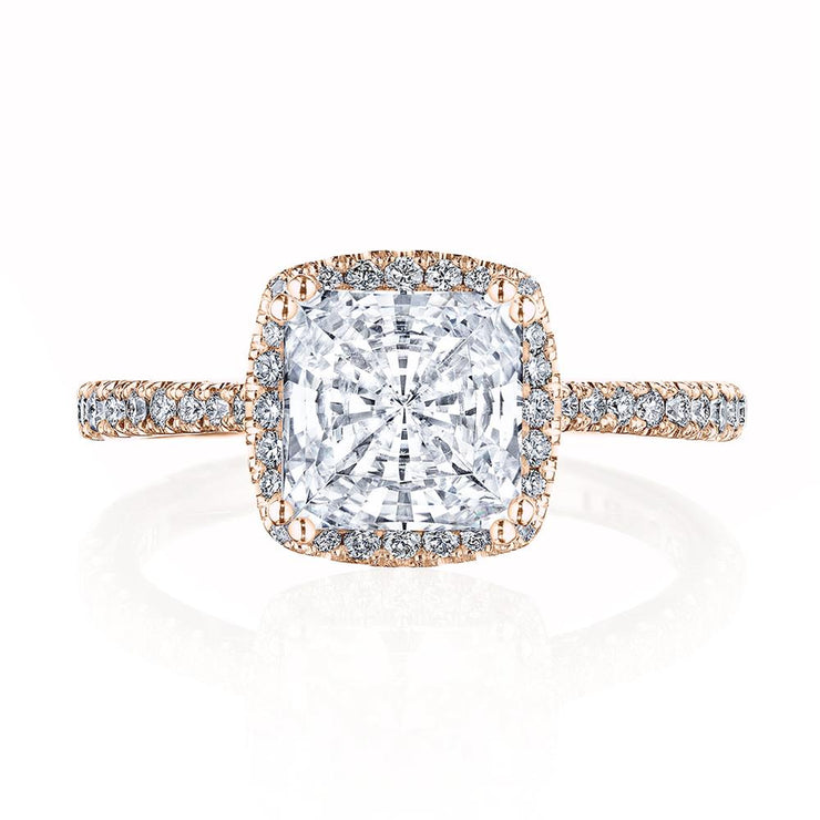 Princess with Cushion Bloom Engagement Ring
