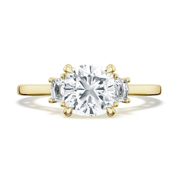 Cushion 3-Stone Engagement Ring