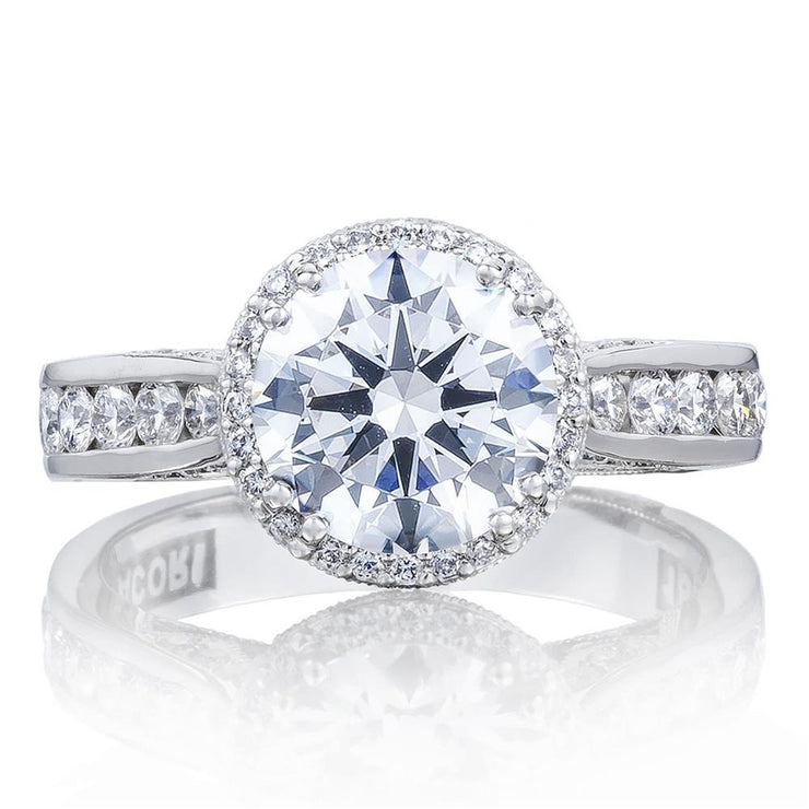 Round with Cushion Bloom Engagement Ring